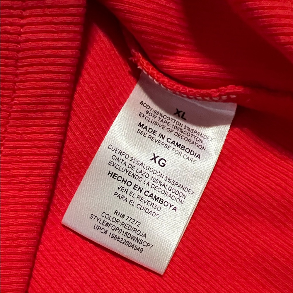 French Connection Vibrant Red Kids Camisole - Picture 4 of 6